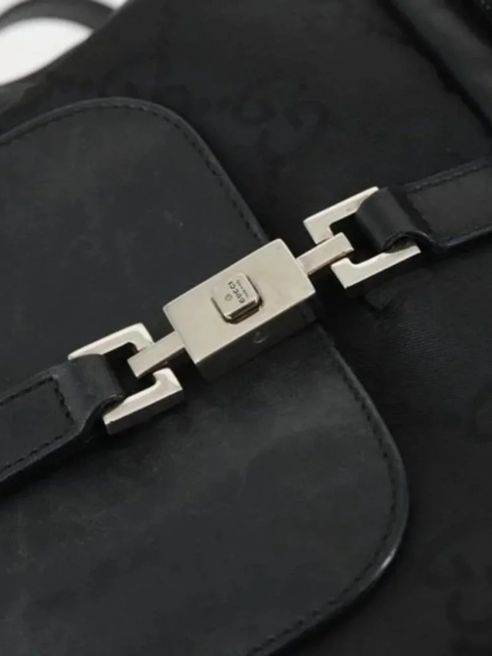 GUCCI GG Canvas Backpack Black Silver 003 0245 Auth ep12708 - Picture 13 of 16